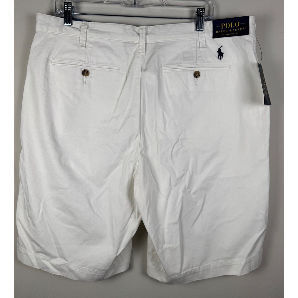 Polo Ralph Lauren Mens White Relaxed Fit Cotton Chino 9" Shorts Size 36 NWT - Picture 9 of 9